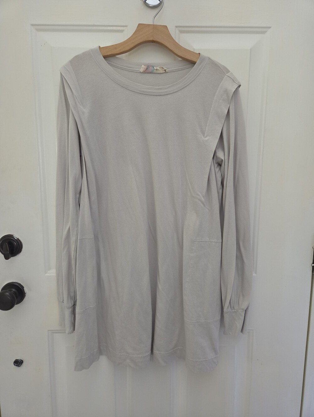 Free People Beach Oversized Shirt - Light Gray